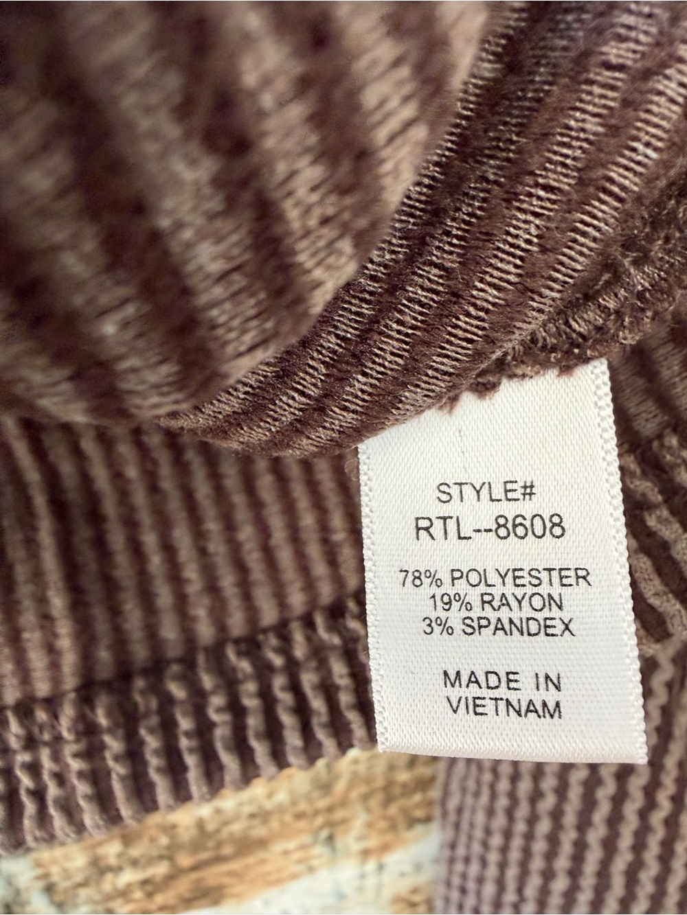 Women’s Zenana Ribbed Espresso Pants Set - Picture 3 of 3